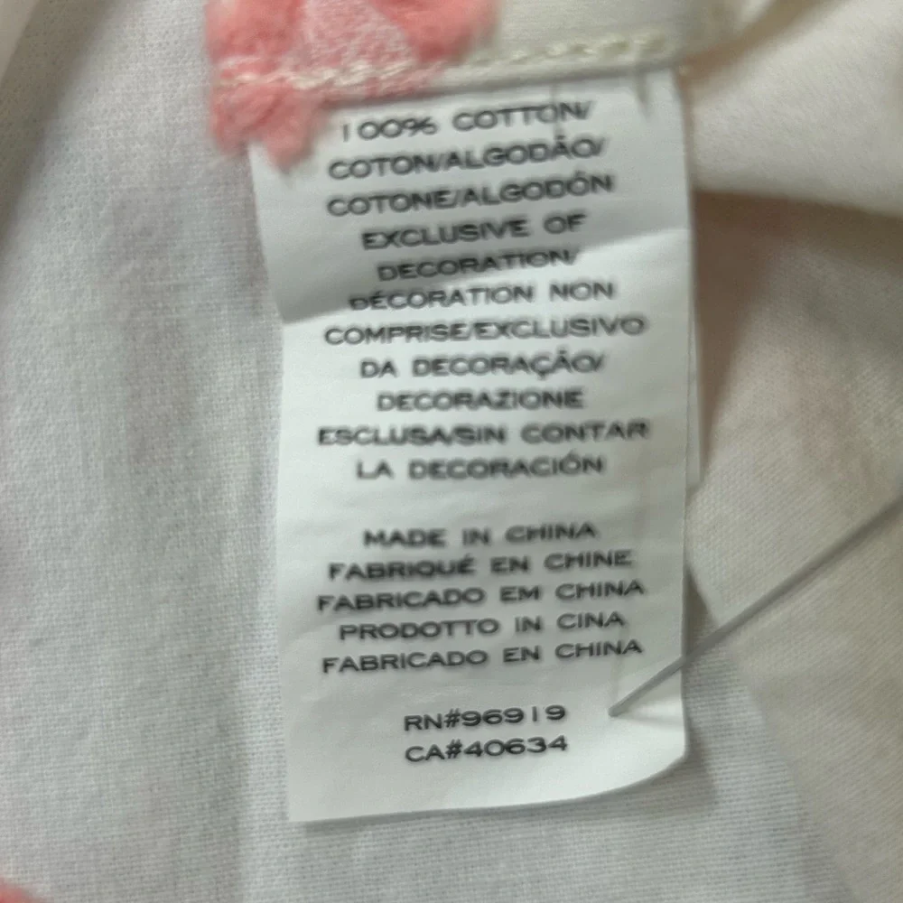 Marc Jacobs White Shirt with Pink Flamingo Pattern & Rhinestones. - Picture 8 of 11